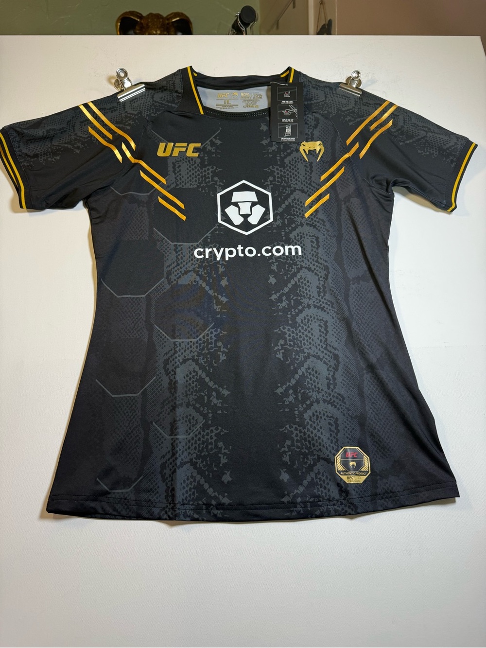 UFC Black and Gold Performance Jersey size L